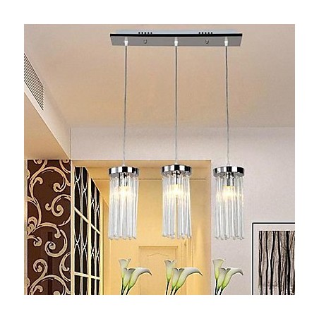 Moderne moderne Crystal Chrom Metal Pendellampe Moderne moderne Crystal Chrom Metal Pendellampe