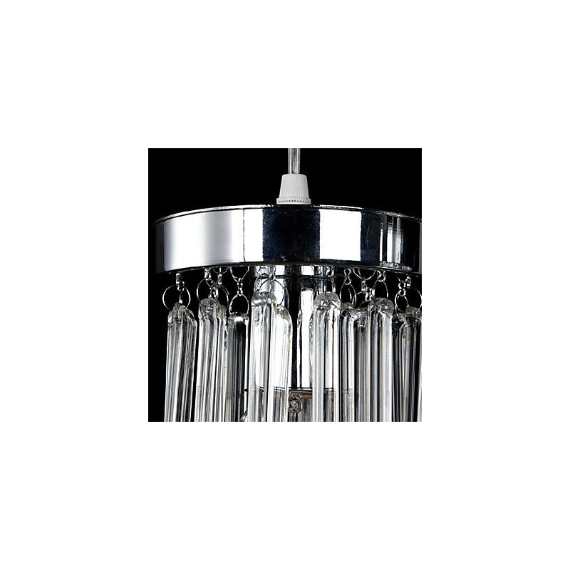 Moderne moderne Crystal Chrom Metal Pendellampe