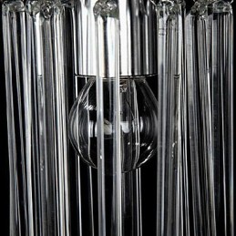 Moderne moderne Crystal Chrom Metal Pendellampe