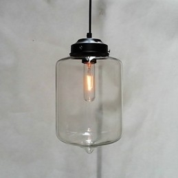 Flaskedesign vedhæng 1 lys minimalistisk jernmaleri