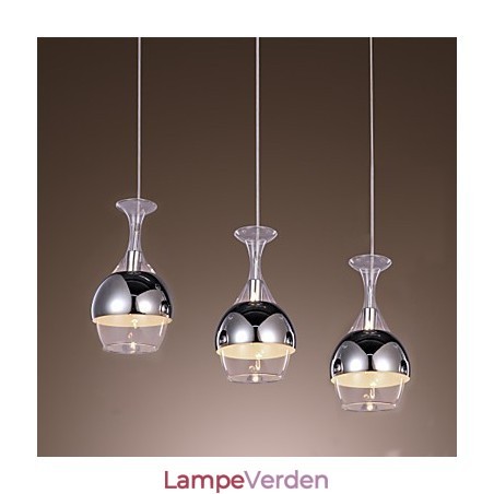 French Style Creative 3 Light Pendant i form af bæger French Style Creative 3 Light Pendant i form af bæger