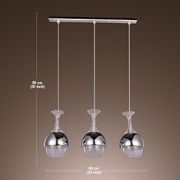 Modern Creative 3 Light Pendant i form af bæger