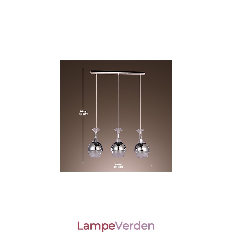 Modern Creative 3 Light Pendant i form af bæger