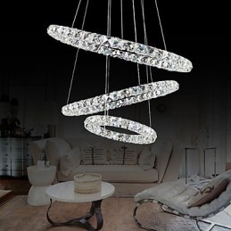 44W moderne moderne Crystal Chrom Metal Pendellampe