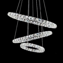 44W moderne moderne Crystal Chrom Metal Pendellampe