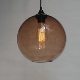 Moderne glaspendel i rund brun bobledesign