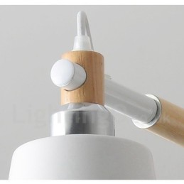 Modern Contemporary Wood 6 Light lysekronelampe