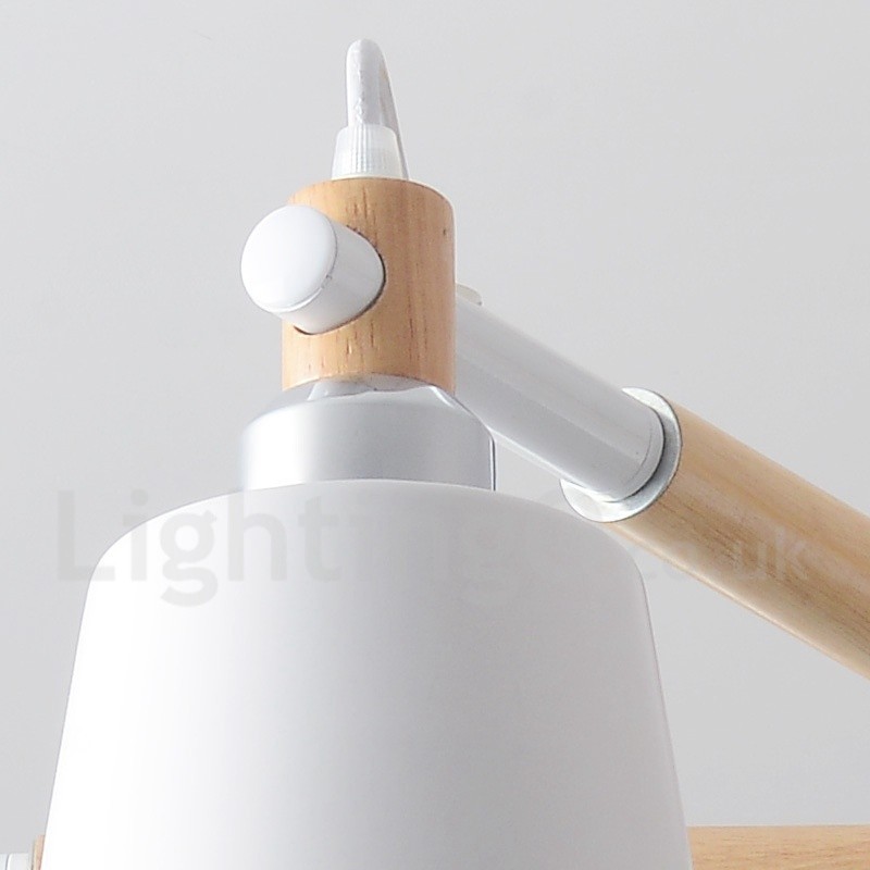 Modern Contemporary Wood 6 Light lysekronelampe