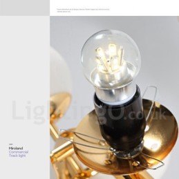 Moderne moderne 16 lys lysekrone med glasskærm og lampe
