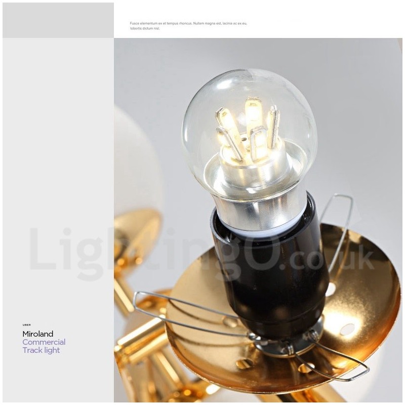 Moderne moderne 16 lys lysekrone med glasskærm og lampe