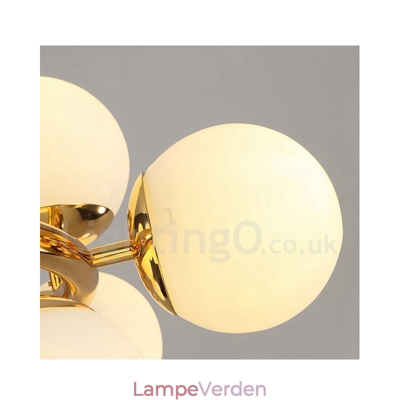 24 lys moderne moderne lysekrone med glasskærmlys