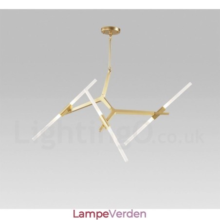 6 lys moderne moderne 2-lags lysekrone lys (sort gylden) 6 lys moderne moderne 2-lags lysekrone lys (sort gylden)