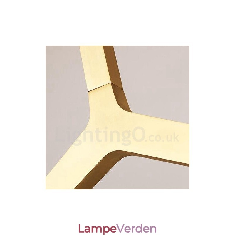 6 lys moderne moderne 2-lags lysekrone lys (sort gylden)