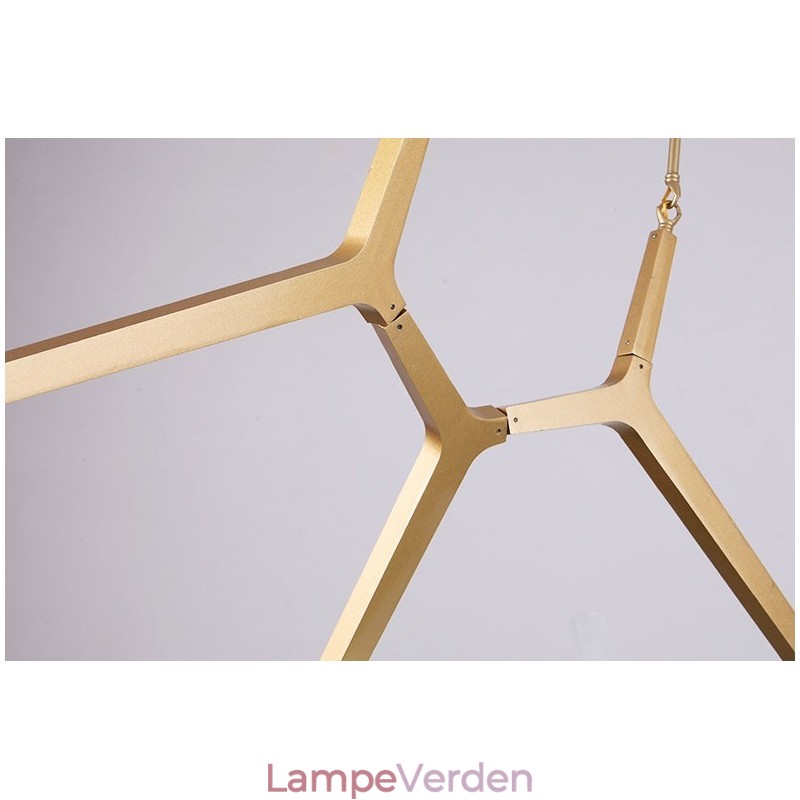 12 lys moderne moderne lysekrone lys (sort gylden)