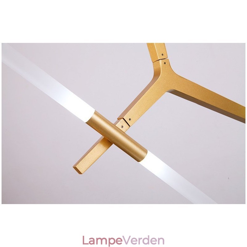 12 lys moderne moderne lysekrone lys (sort gylden)