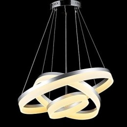 Rund pendel Moderne Akryl Lamper Belysning Luksuriøs Tre Ringe Loftslamper Armaturer