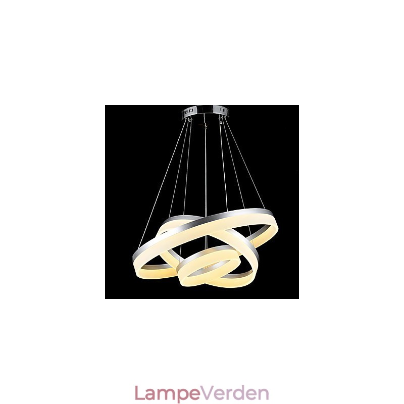 Rund pendel Moderne Akryl Lamper Belysning Luksuriøs Tre Ringe Loftslamper Armaturer