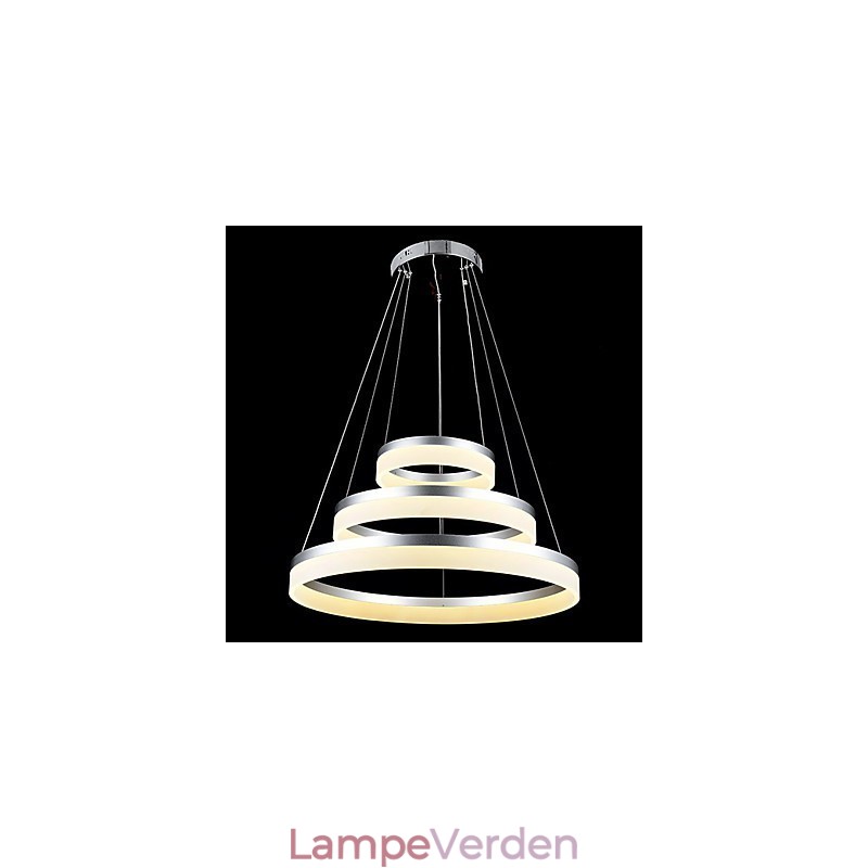 Rund pendel Moderne Akryl Lamper Belysning Luksuriøs Tre Ringe Loftslamper Armaturer