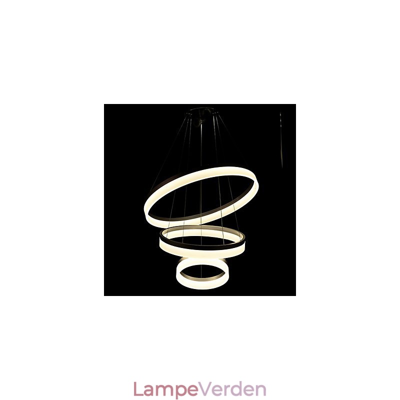Rund pendel Moderne Akryl Lamper Belysning Luksuriøs Tre Ringe Loftslamper Armaturer