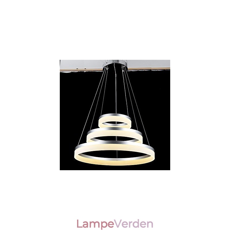 Rund pendel Moderne Akryl Lamper Belysning Luksuriøs Tre Ringe Loftslamper Armaturer