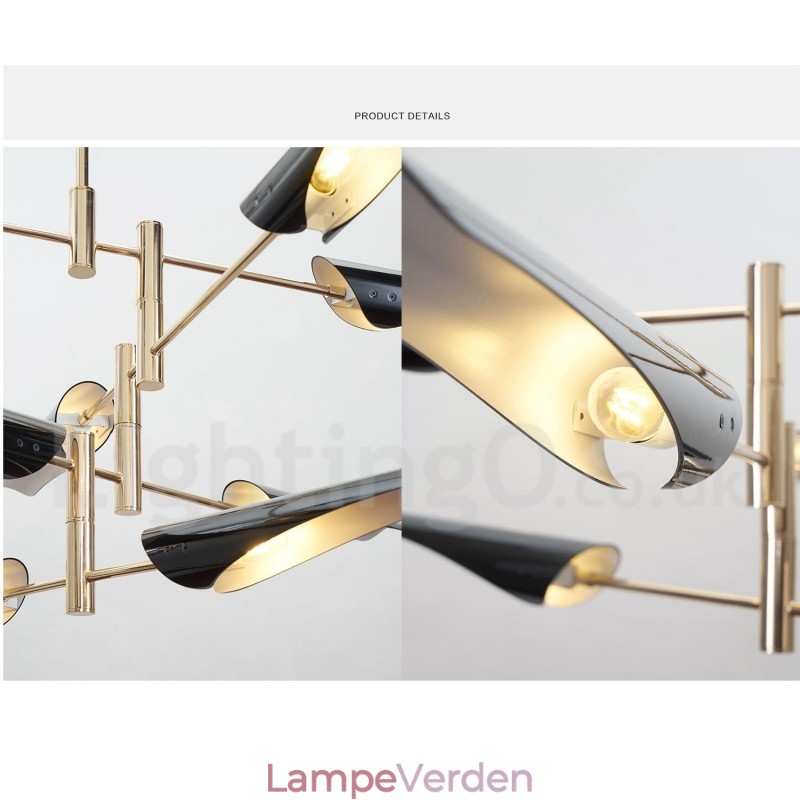 Modern Contemporary 4 Tier 8 lys lysekrone