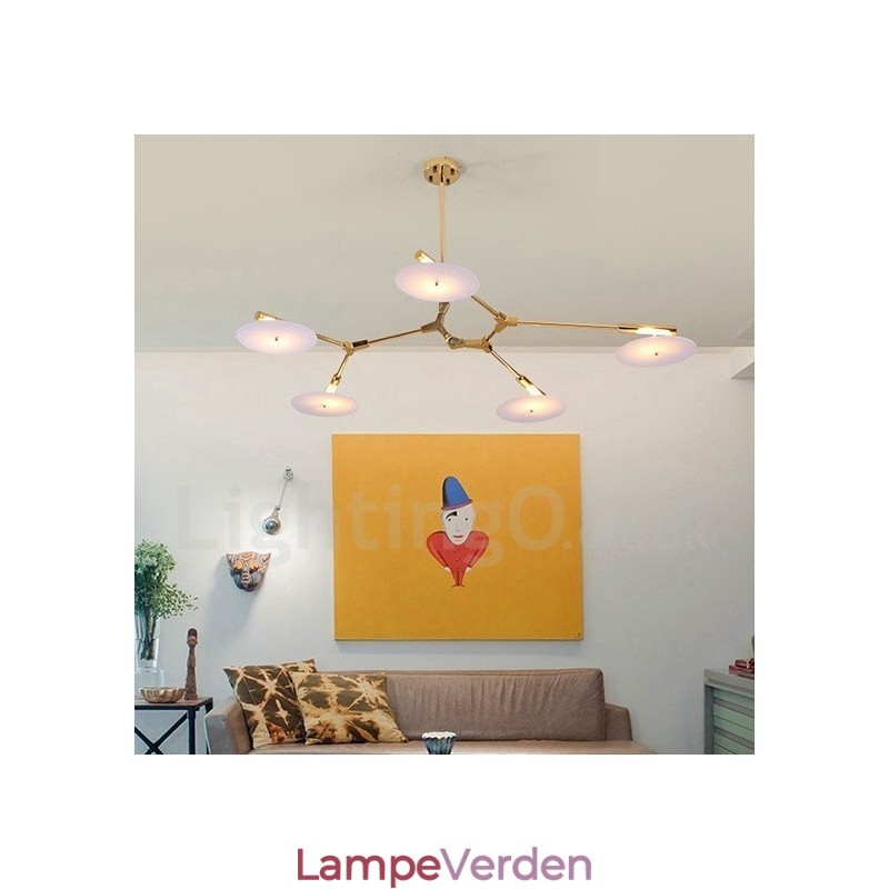 5 lys moderne moderne lysekronelampe