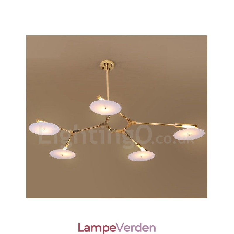 5 lys moderne moderne lysekronelampe
