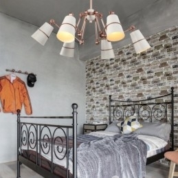 6 lys lysekronelampe med lys i moderne moderne stil