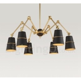 6 lys lysekronelampe med lys i moderne moderne stil