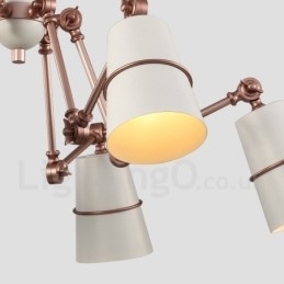 6 lys lysekronelampe med lys i moderne moderne stil
