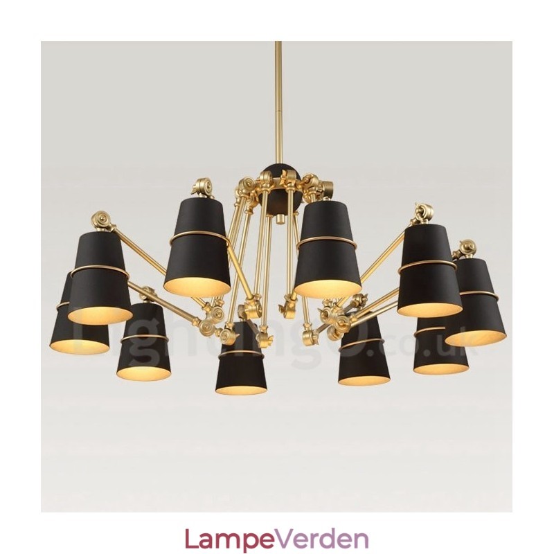 10 lys lysekronelampe med lys i moderne moderne stil