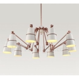 10 lys lysekronelampe med lys i moderne moderne stil