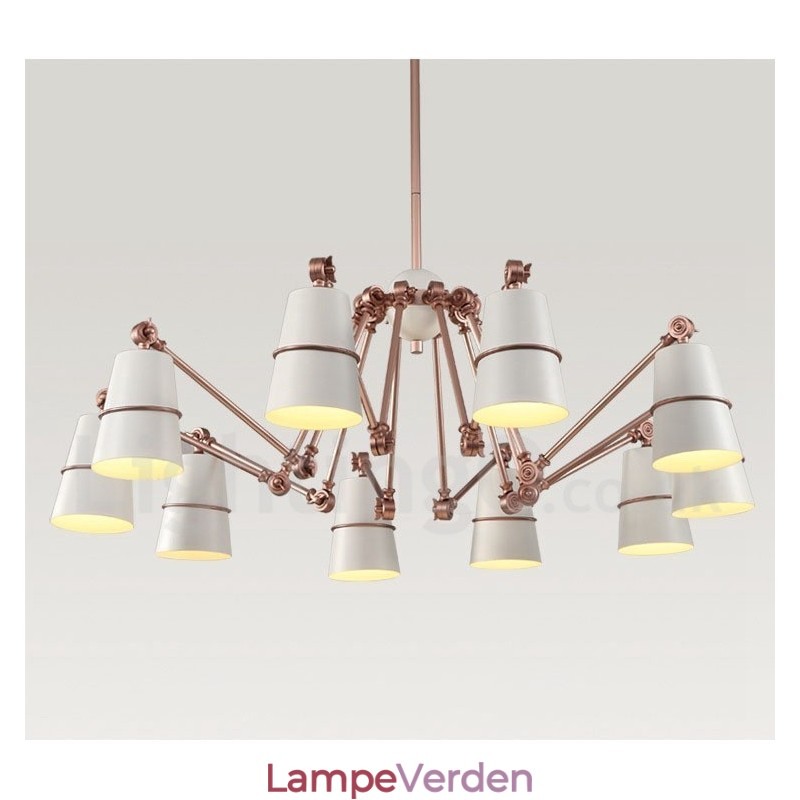 10 lys lysekronelampe med lys i moderne moderne stil