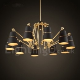 10 lys lysekronelampe med lys i moderne moderne stil