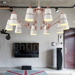 10 lys lysekronelampe med lys i moderne moderne stil