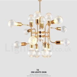 4 Tier Modern Contemporary 16 Light Lysekrone Lamp Light