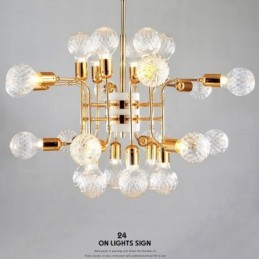 4 Tier Modern Contemporary 24 Light Lysekrone Lamp Light