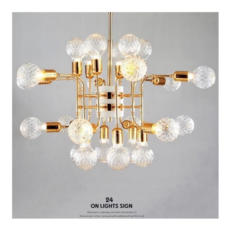 4 Tier Modern Contemporary 24 Light Lysekrone Lamp Light