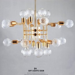 4 Tier Modern Contemporary 24 Light Lysekrone Lamp Light