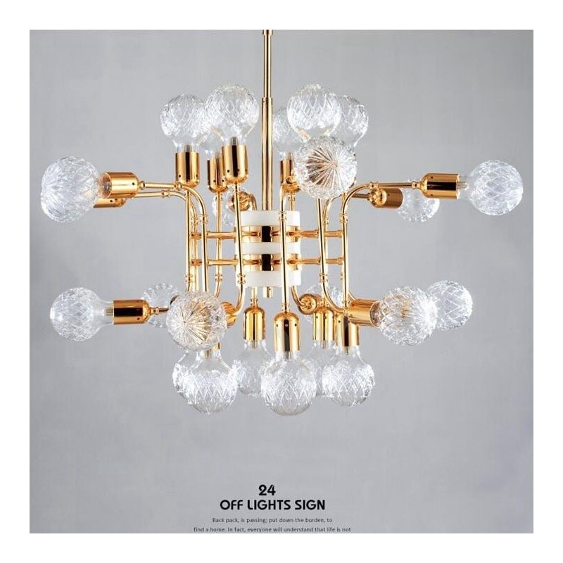 4 Tier Modern Contemporary 24 Light Lysekrone Lamp Light