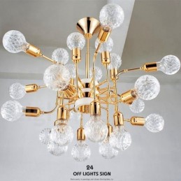 4 Tier Modern Contemporary 24 Light Lysekrone Lamp Light