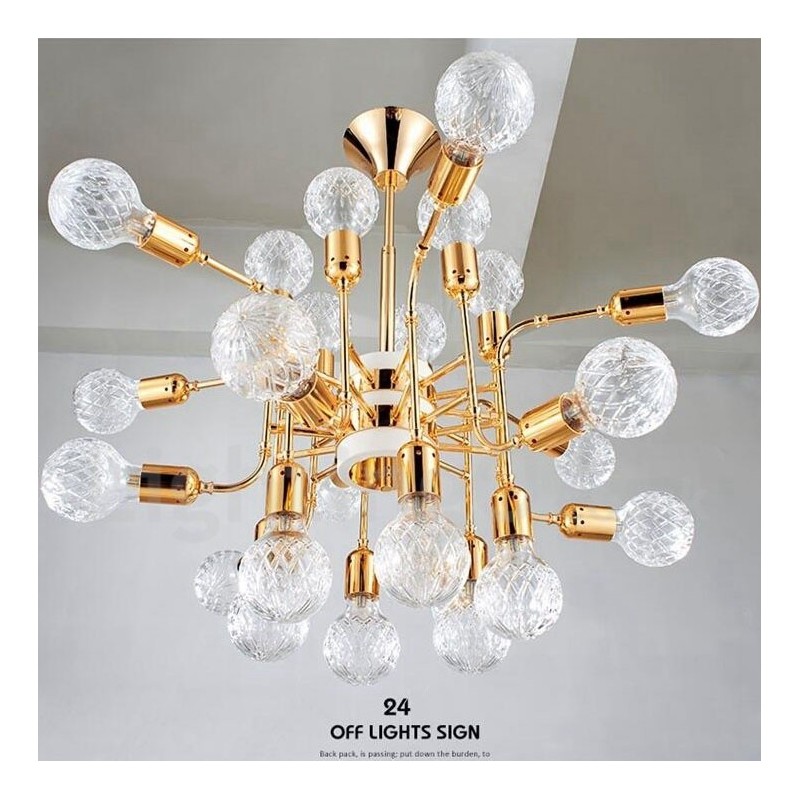 4 Tier Modern Contemporary 24 Light Lysekrone Lamp Light