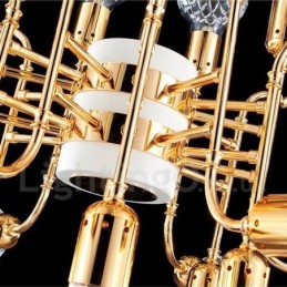 4 Tier Modern Contemporary 24 Light Lysekrone Lamp Light