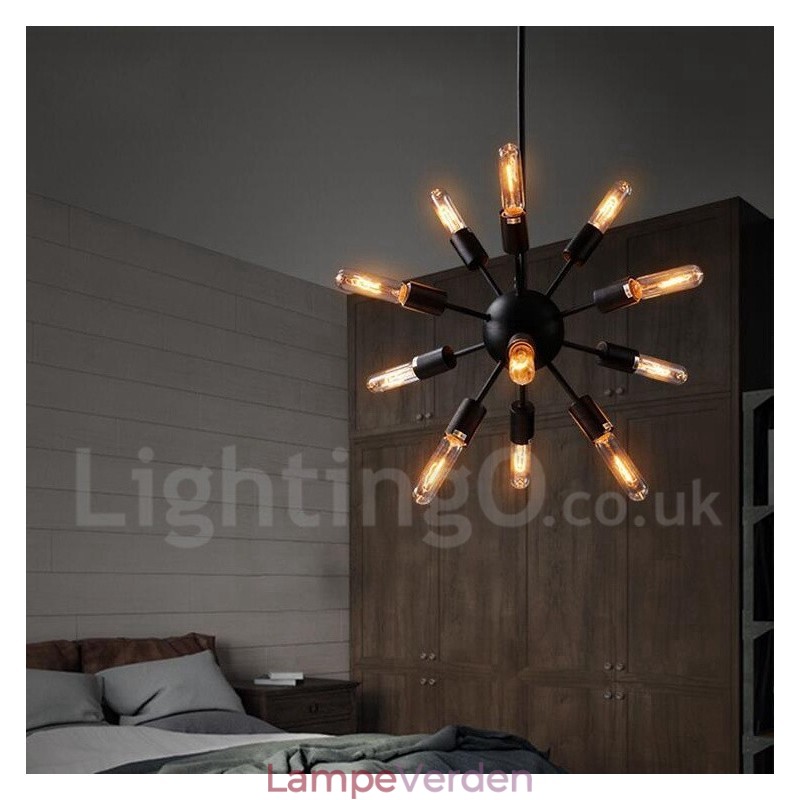 12 Light Retro Vintage Sputnik lysekrone