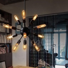 12 Light Retro Vintage Sputnik lysekrone