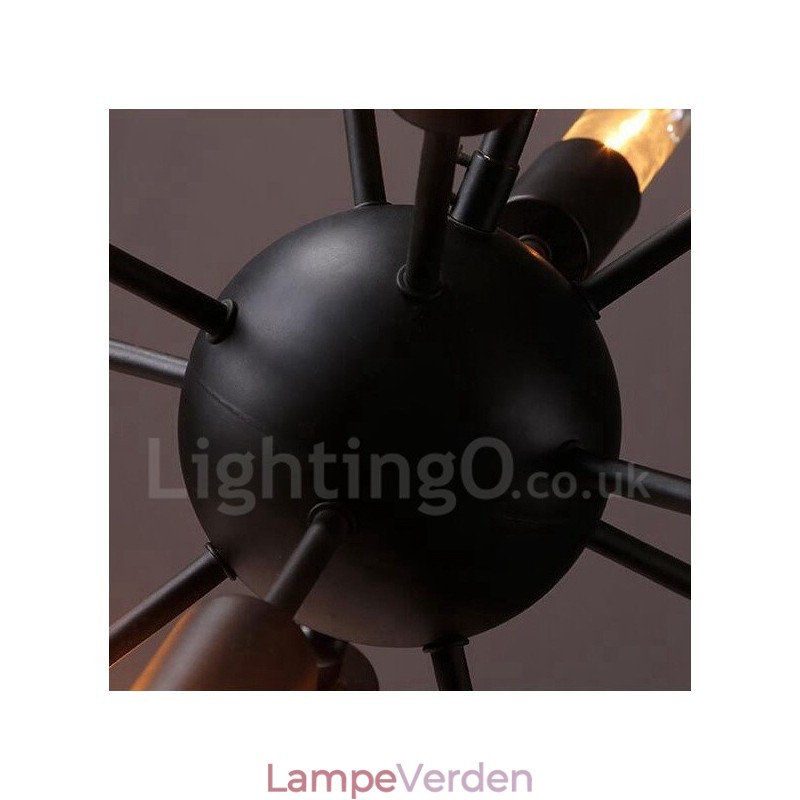 12 Light Retro Vintage Sputnik lysekrone