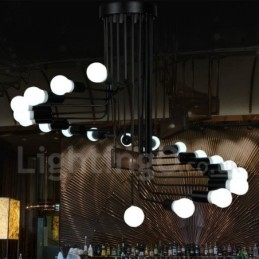 Sort moderne lysekrone lampe lys