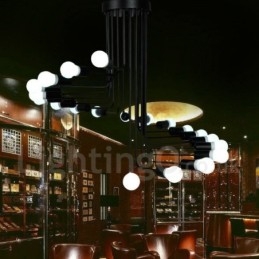 Sort moderne lysekrone lampe lys