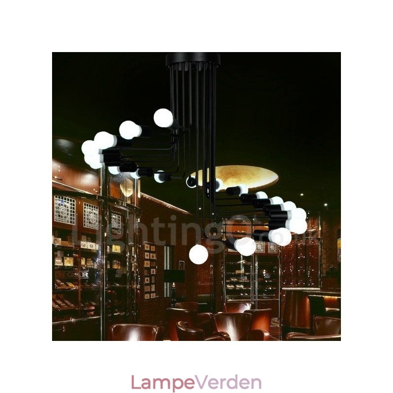 Sort moderne lysekrone lampe lys