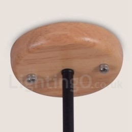 Wood Single Tier 3 lys lysekrone lampe moderne moderne stil